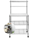 Ver imagem 1 de EAU008 Estante Aço Tipo Bancada Cromado 4 Prateleiras Reguláveis Aramada Multiuso (L600*W350*H1200MM