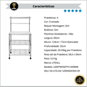 Ver imagem 3 de EAU008 Estante Aço Tipo Bancada Cromado 4 Prateleiras Reguláveis Aramada Multiuso (L600*W350*H1200MM