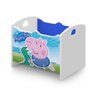 Caixa Baú Organizadora de Brinquedos Infantil Mdf Peppa George Azul - 1
