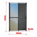 Ver imagem 4 de Porta Correr Venez. 3F.Móv.210 x 200 Elite c/Fecho Autom V.Ref.Mix Preto Brimak