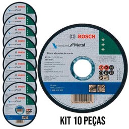 Disco de Corte 7 POL 180 x 1,6 MM para Inox/Metal Standard Kit 10 Unidades BOSCH - 2