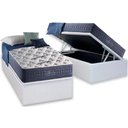 Ver imagem 1 de Cama Box Baú Solteiro: Colchão Molas Ensacadas Anjos MasterPocket Blue Sea + Base CRC Courano