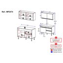Ver imagem 4 de Armário Cozinha Modulada Compacta com Balcão para Pia 120cm Milano Multimóveis MP2474 Grafite
