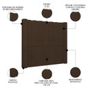 Ver imagem 3 de Cabeceira Casal Queen Cama Box 160cm Claire I02 Bouclê Marrom - Mpozenato