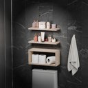 Ver imagem 3 de Kit Prateleira Nicho Bruges para Banheiro Carvalho 40 X 12cm