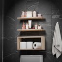 Ver imagem 2 de Kit Prateleira Nicho Bruges para Banheiro Carvalho 40 X 12cm