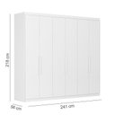 Ver imagem 6 de Guarda Roupa Casal Venice 62780 Branco Brilho - Demóbile
