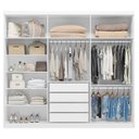 Ver imagem 3 de Guarda Roupa Casal Venice 62780 Branco Brilho - Demóbile