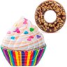 Combo Boias Divertidas Colchão de Piscina Bolo Colorido CupCake e Donut Rosquinha de Chocolate Intex - 1