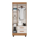 Ver imagem 4 de Guarda Roupa Solteiro 3 Portas 2 Gavetas com Pés Lite