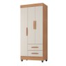 Guarda Roupa Solteiro 3 Portas 2 Gavetas com Pés Lite - 2