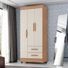 Guarda Roupa Solteiro 3 Portas 2 Gavetas com Pés Lite - 1