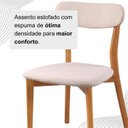 Ver imagem 6 de Conjunto Sala de Jantar Mesa 160x80cm Tampo em MDF Laminado 6 Cadeiras Ceci Yescasa Marrom/Off White