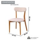 Ver imagem 4 de Conjunto Sala de Jantar Mesa 160x80cm Tampo em MDF Laminado 6 Cadeiras Ceci Yescasa Marrom/Off White