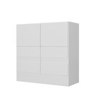 Ver imagem 5 de Cômoda Flora 2 Portas 4 Gavetas Branca - Moville