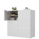 Ver imagem 4 de Cômoda Flora 2 Portas 4 Gavetas Branca - Moville