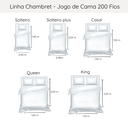 Ver imagem 6 de Cobre Leito 200 Fios Tinto Chambret Kacyumara Chumbo Casal 220x240cm
