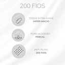Ver imagem 4 de Cobre Leito 200 Fios Tinto Chambret Kacyumara Chumbo Casal 220x240cm