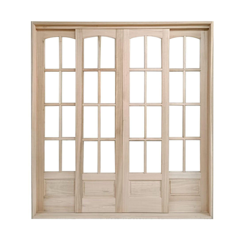 Porta Balcão Colonial 215x200 de Correr Batente 14 Cm com Fechadura