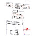Ver imagem 5 de Cozinha Compacta 4 Pç com Armário e Balcão Mp3698 Veneza Gb Preta