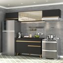 Ver imagem 2 de Cozinha Compacta 4 Pç com Armário e Balcão Mp3698 Veneza Gb Preta