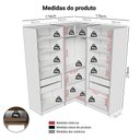 Ver imagem 2 de Guarda-Roupa Modulado de Canto 350 cm 6 Portas com Espelhos 4 Gavetas Rustic/Crema Neo Madesa 02