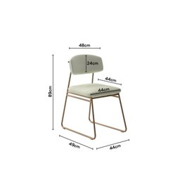 Cadeira Sala de Jantar Encosto e Assentos Estofados Corino Linha Jaraguá - 4