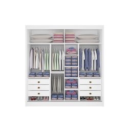 Guarda Roupa Casal 2 Portas 6 Gavetas Cancun Branco - D'doro - 2