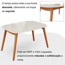 Ver mais imagens de Conjunto Sala de Jantar Mesa 110x80cm Tampo em Mdf Laqueado com Vidro Laqueado 4 Cadeiras Ceci Yesca