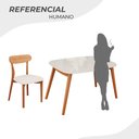 Ver imagem 5 de Conjunto Sala de Jantar Mesa 110x80cm Tampo em Mdf Laqueado com Vidro Laqueado 4 Cadeiras Ceci Yesca