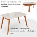 Ver mais imagens de Conjunto Sala de Jantar Mesa 110x80cm Tampo em MDF Laqueado com Vidro Laqueado 4 Cadeiras Ceci Yesca