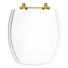 Tampa de Vaso Thema Branco para bacia Incepa Com Ferragem Dourada - 1