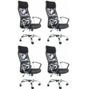 Ver imagem 1 de Kit 4 Cadeira de Escritorio Presidente Tela Mesh Comfort Preto