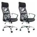 Ver imagem 2 de Kit 8 Cadeira de Escritorio Presidente Tela Mesh Comfort Preto