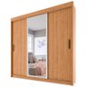 Guarda-roupa Casal Toronto 3 Portas 6 Prateleiras com Espelho Naturale Tx - Fama Móveis - 2