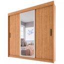 Ver imagem 2 de Guarda-roupa Casal Toronto 3 Portas 6 Prateleiras com Espelho Naturale Tx - Fama Móveis