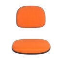 Ver imagem 1 de Kit Assento e Encosto Tapecado Conjunto Secretaria Ponta Caida para Cadeira de Escritorio Laranja Po