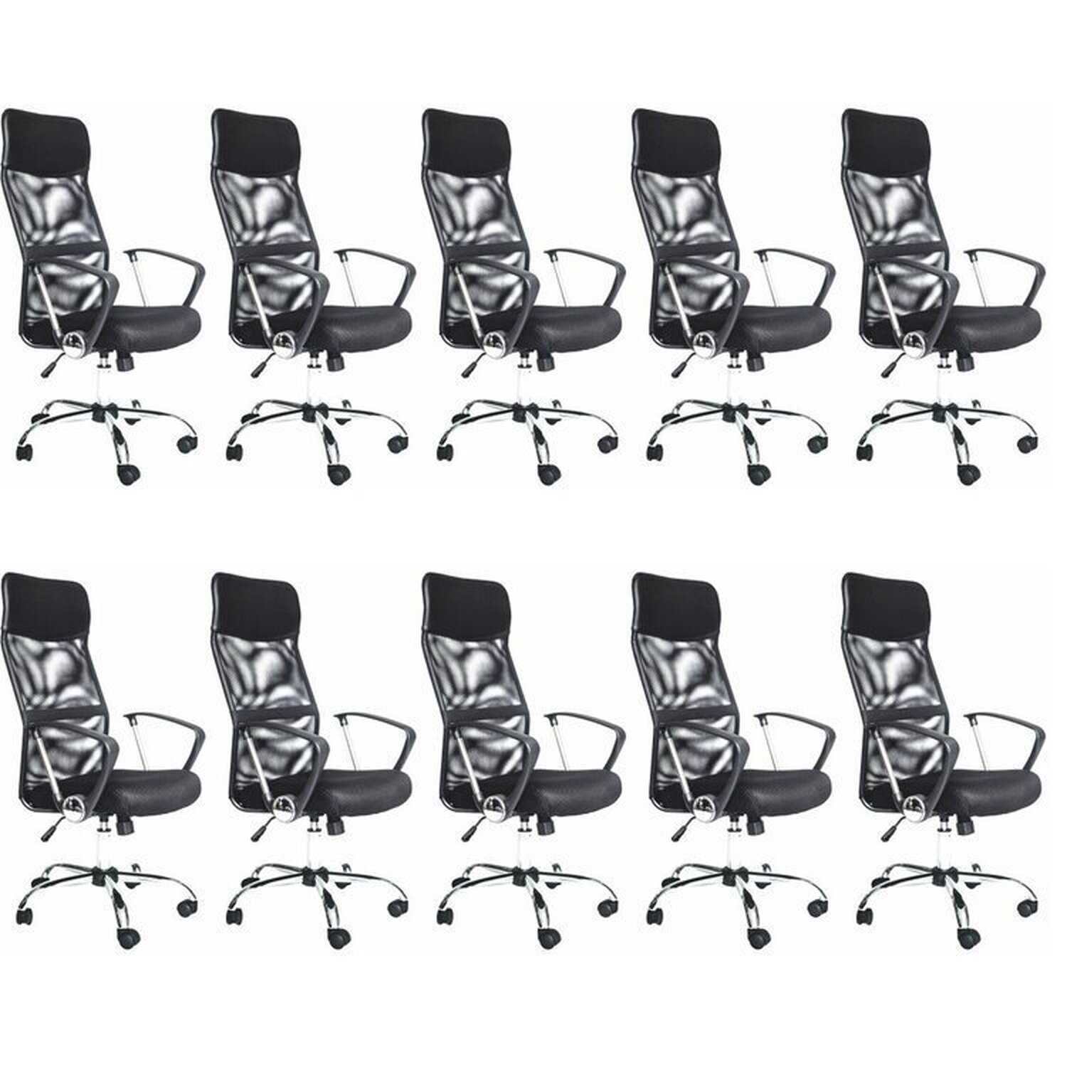 Kit 10 Cadeiras de Escritorio Presidente Comfort - 1