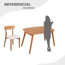Ver imagem 5 de Conjunto Sala de Jantar Mesa 110x80cm Tampo em MDF Laminado 4 Cadeiras Ceci Yescasa Marrom/Off White