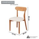 Ver imagem 4 de Conjunto Sala de Jantar Mesa 110x80cm Tampo em Mdf Laminado 4 Cadeiras Ceci Yescasa