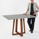 Ver imagem 4 de Mesa para Sala de Jantar 120 cm Isis Marrom/Mel