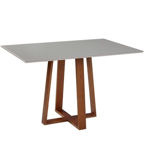 Mesa para Sala de Jantar 120 cm Isis Marrom/Mel