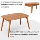 Ver mais imagens de Conjunto Sala de Jantar Mesa 110x80cm Tampo em MDF Laminado 4 Cadeiras Ceci Yescasa Marrom/Off White