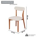 Ver imagem 4 de Conjunto Sala de Jantar Mesa 110x80cm Tampo em MDF Laminado 4 Cadeiras Ceci Yescasa Marrom/Off White