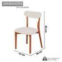 Ver imagem 4 de Conjunto Sala de Jantar Mesa 110x80cm Tampo em Mdf Laminado 4 Cadeiras Ceci Yescasa