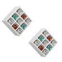 Ver imagem 1 de Kit 2 Suporte Porta Toalha Alana 9 Nicho Decorativo Multiuso Branco