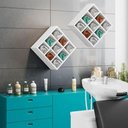Ver imagem 2 de Kit 2 Suporte Porta Toalha Alana 9 Nicho Decorativo Multiuso Branco
