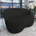 Ver imagem 1 de Namoradeira Decorativa Beatriz Orgânica Veludo Preto