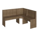 Ver imagem 3 de Conjunto Canto Alemão com Mesa, 2 Cadeiras e Almofada Marrom/Ameixa Negra