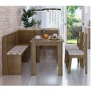 Ver imagem 1 de Conjunto Canto Alemão com Mesa, 2 Cadeiras e Almofada Marrom/Ameixa Negra